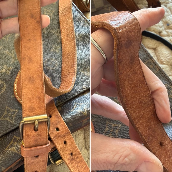 Louis Vuitton Cartouchiere GM Monogram Crossbody Shoulder Bag Vintage - Picture 13 of 16